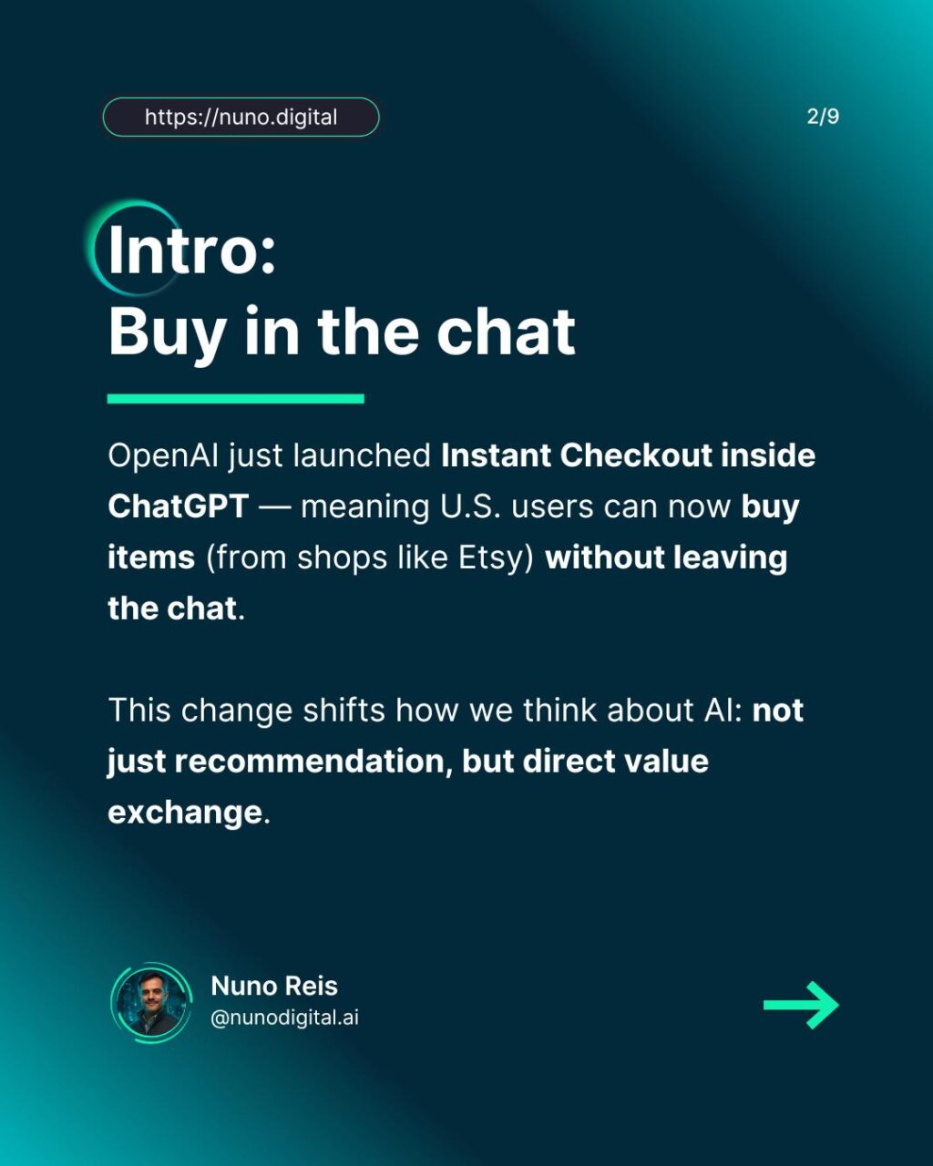 Instagram post from nunodigital.ai. This post is in position 1.