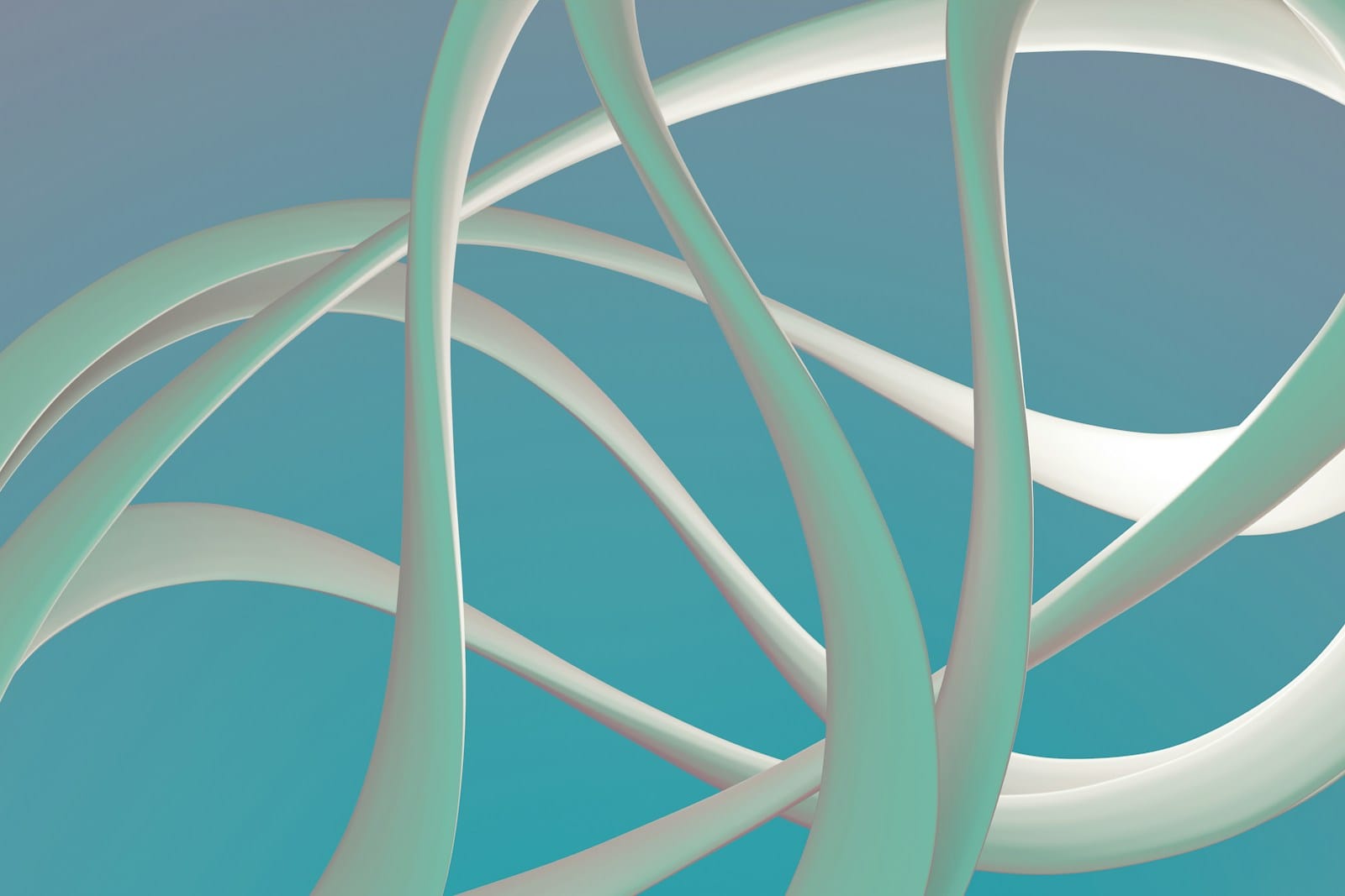 A close up of a bunch of white wires